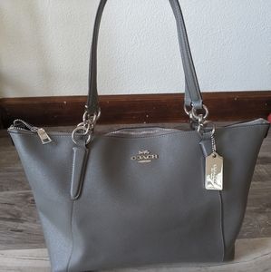 Coach Large Gray Over the Shoulder Purse